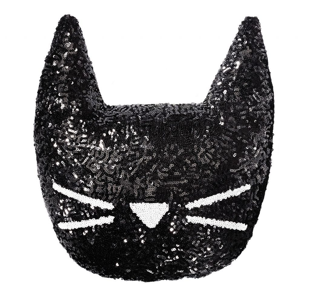 black-sequin-cat-pillow